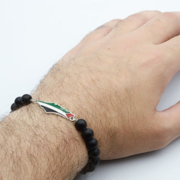 Palestine Flag Map Design Bracelet