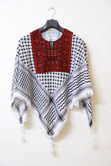 Keffiyeh Tatreez Blouse, Palestinian keffiyeh , Embroidery