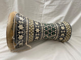 Egyptian Wooden Tabla Drum Doumbek Goat Skin Inlaid Handmade
