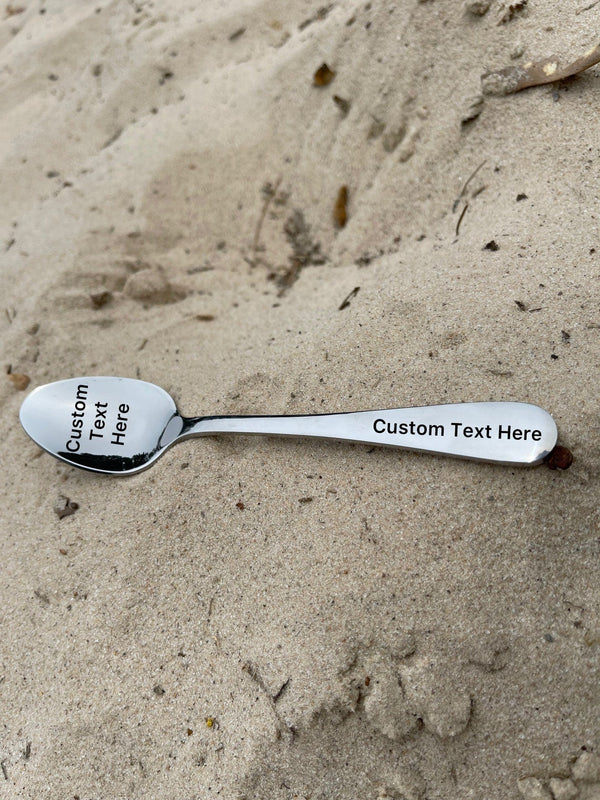 Personalized Silver Spoon Custom Silver Fork Teaspoon Engraving