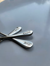 Personalized Silver Spoon Custom Silver Fork Teaspoon Engraving