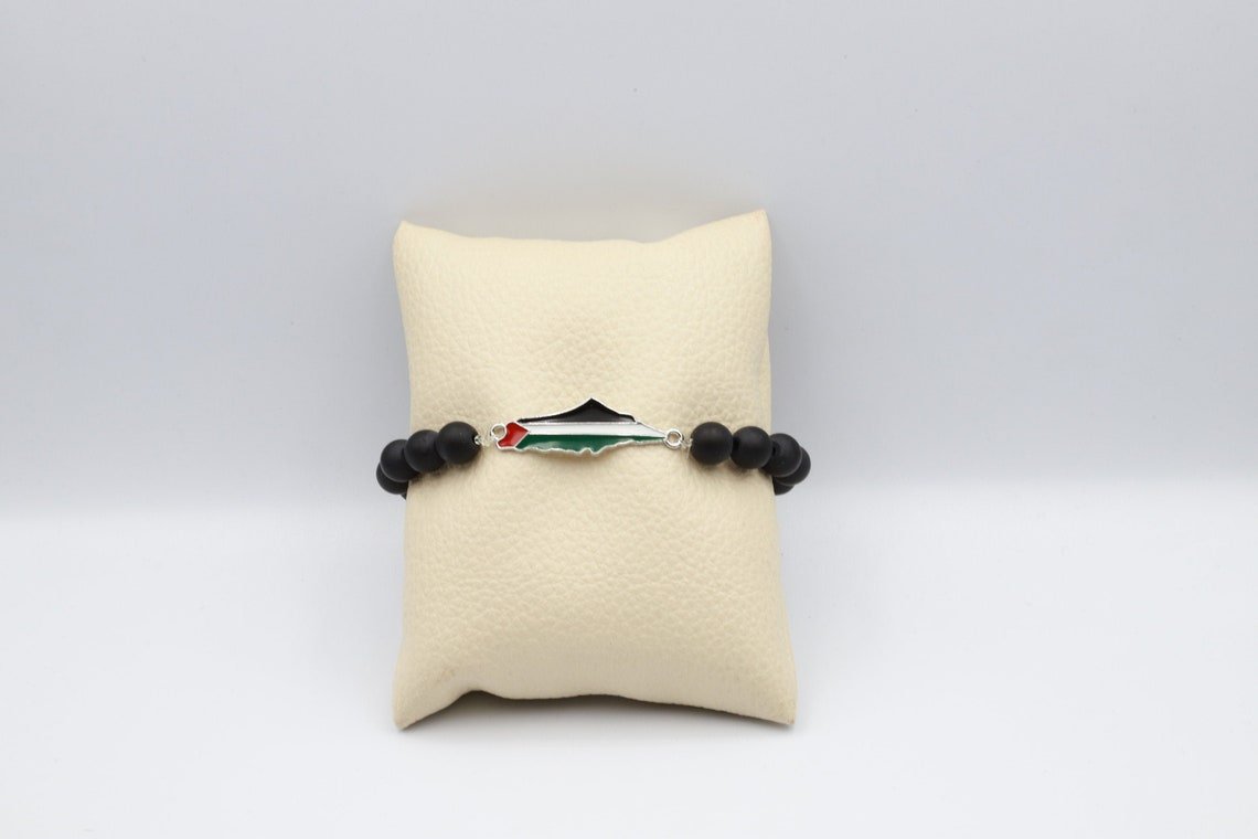 Palestine Flag Map Design Bracelet