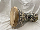 Egyptian Wooden Tabla Drum Doumbek Goat Skin Inlaid Handmade