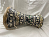 Egyptian Wooden Tabla Drum Doumbek Goat Skin Inlaid Handmade