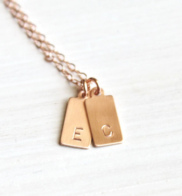 Personalized, Jewelry Necklace, Womens Gift, Necklaces for Women, Mini Tag Initial Necklace, Custom Personalized Necklace, Initial Necklace