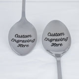 Personalized Silver Spoon Custom Silver Fork Teaspoon Engraving