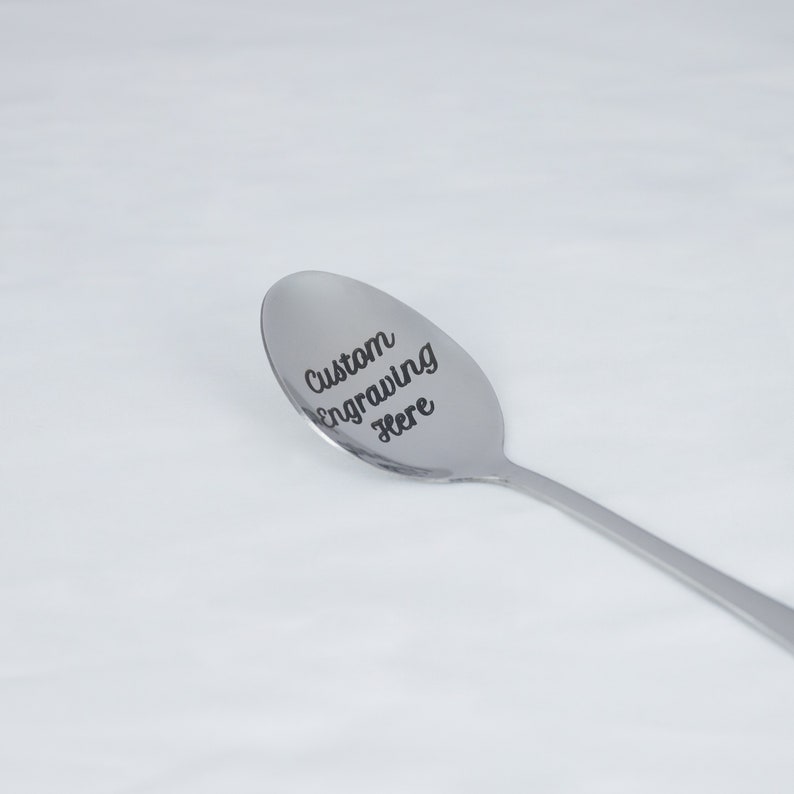 Personalized Silver Spoon Custom Silver Fork Teaspoon Engraving