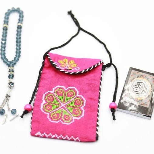 Embroidered Quran mirror car Set