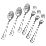 Personalized Silver Spoon Custom Silver Fork Teaspoon Engraving