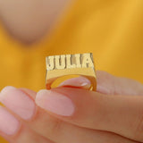 Personalised 925 Sterling Silver Birth Year Ring Custom Made