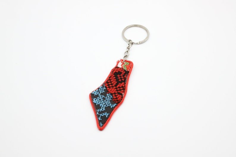 Keychain Embroidered Palestinian Map Keychain