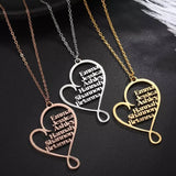 Custom Sterling Silver English / Arabic Family Tree Name Necklace In Heart