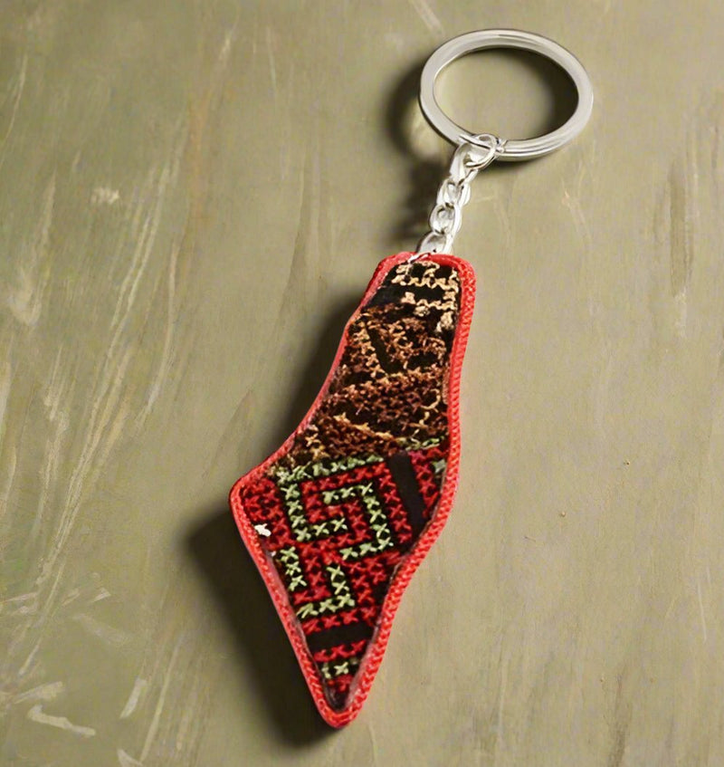 Keychain Embroidered Palestinian Map Keychain