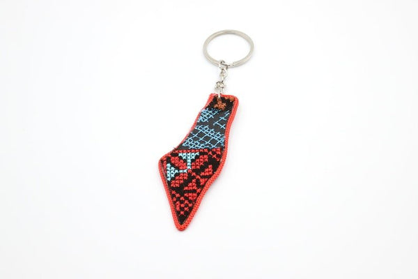 Keychain Embroidered Palestinian Map Keychain