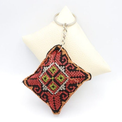 Handmad Tatreez Embroidered Pillow Key chain