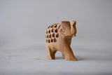 Vintage Handmade Wood Carved Pregnant Elephant with Baby Inside