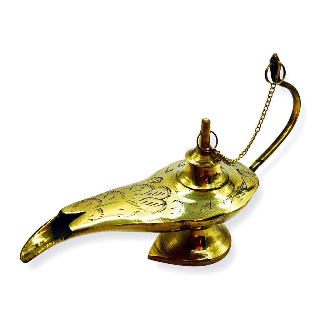 Incense Holder Aladdin Lamp Brass