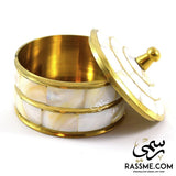Indian Solid Brass with Mother of Pearls Box