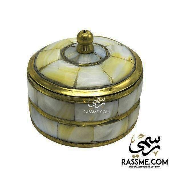 Indian Solid Brass with Mother of Pearls Box