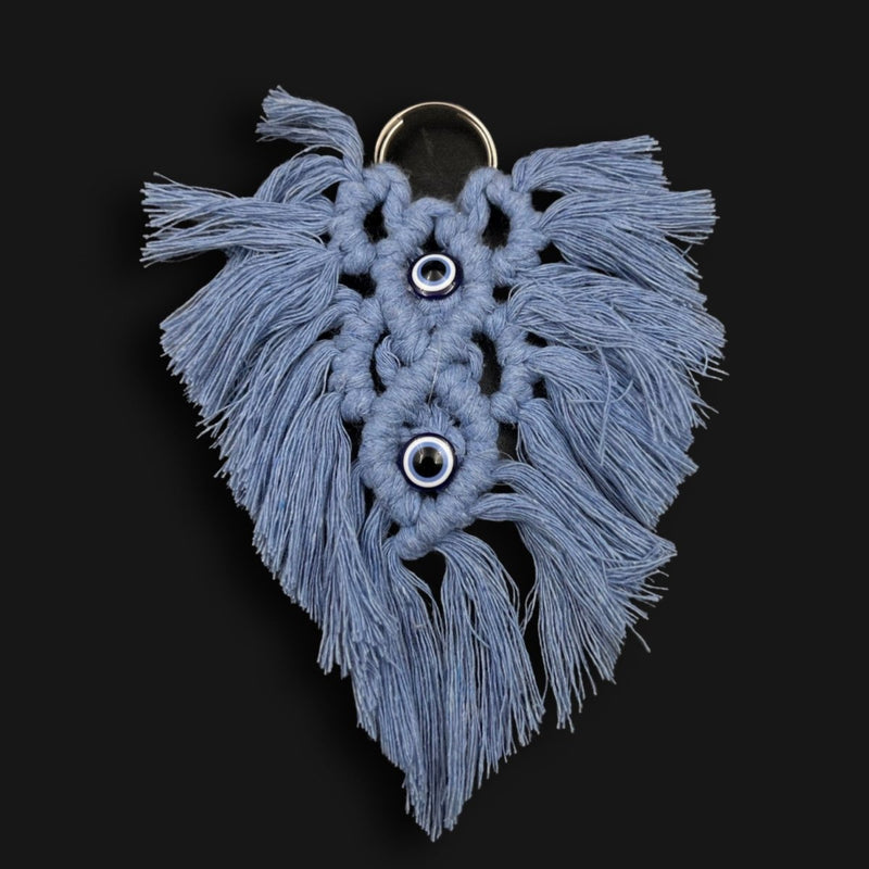 Keychain Blue Ropes Makrameh Blue Eye