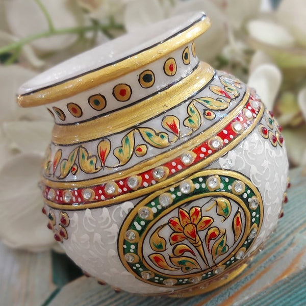Luxury Oriental Marble Vase Handicraft Home Decor