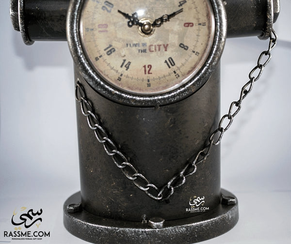 Desk Clock Fireplug Metal