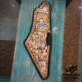 Wooden and 3D Resin Palestine Map Wall Hanging Decor