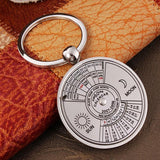 Mini Calendar Keychain Rotatable - Free Engraving