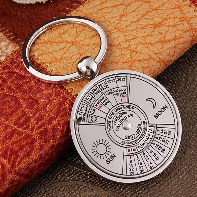 Mini Calendar Keychain Rotatable - Free Engraving