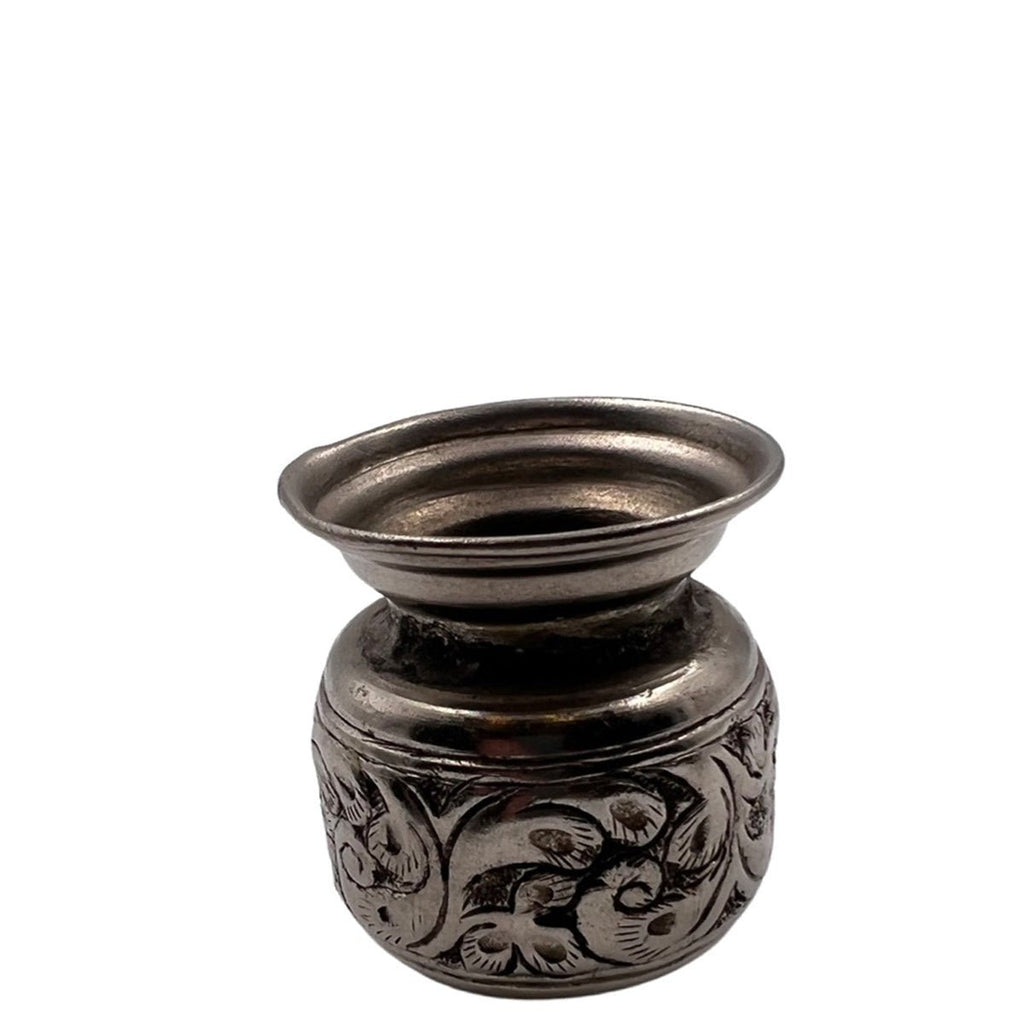 Mini Incense Vase Pourer White Metal