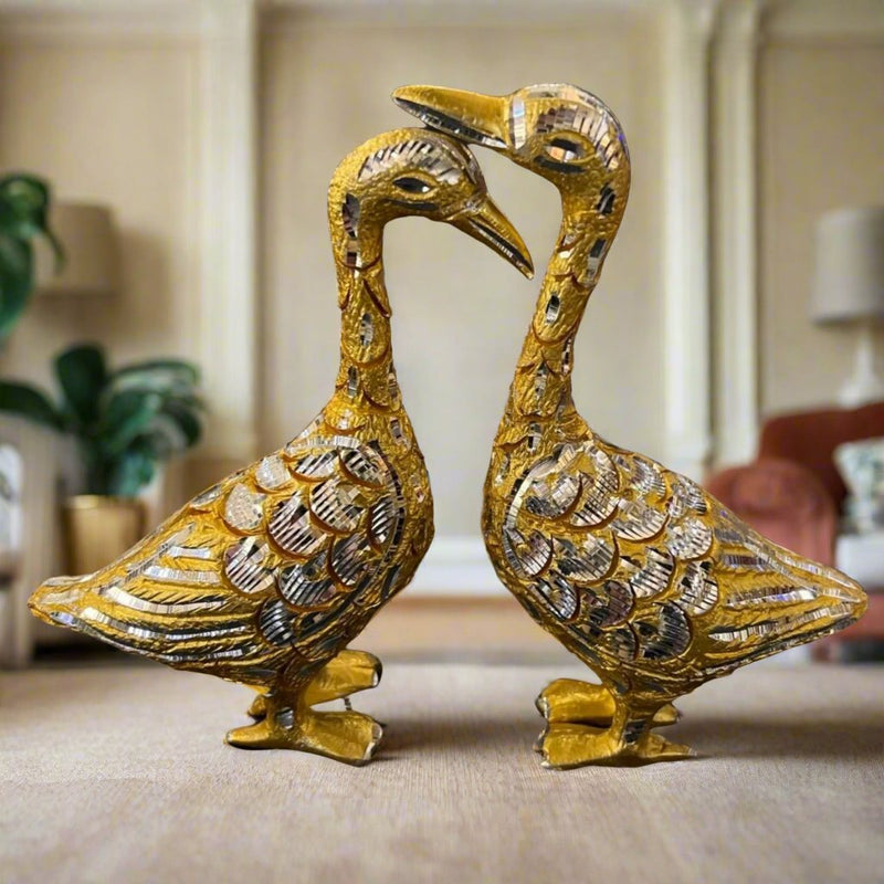 Mother and Daughter Duck Gold Plated