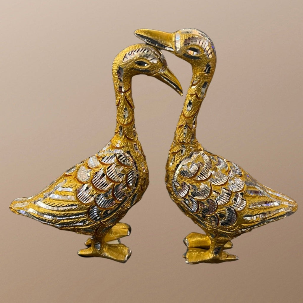 Mother and Daughter Duck Gold Plated