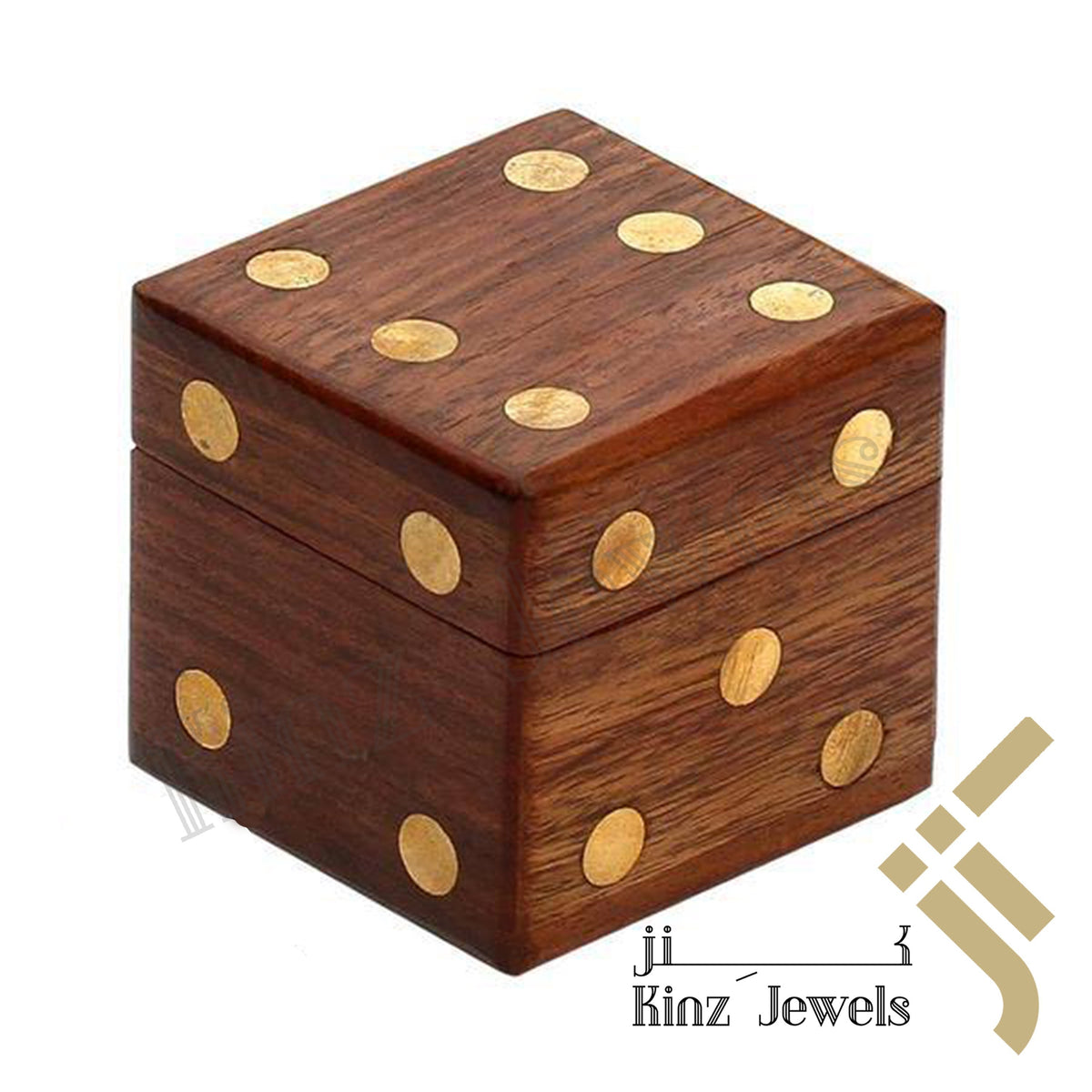 Rose Wood with Brass Dice Box
