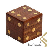 Rose Wood with Brass Dice Box