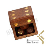 Rose Wood with Brass Dice Box