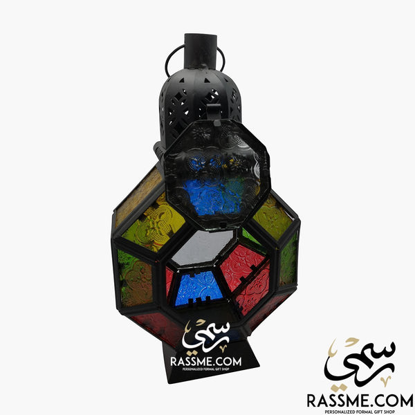 Octagon Large Arabian Ramadan Lantern Glass - Desk / Ceiling - Candle / Lamp
