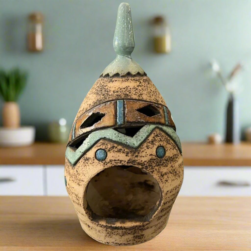Oil Warmer Tealight Warmer Handcrafted Made from Deadsea Mud Nabatean