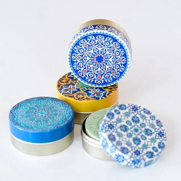 OLIVE OIL & Essential Oils SOAP IN ROUND METAL TIN