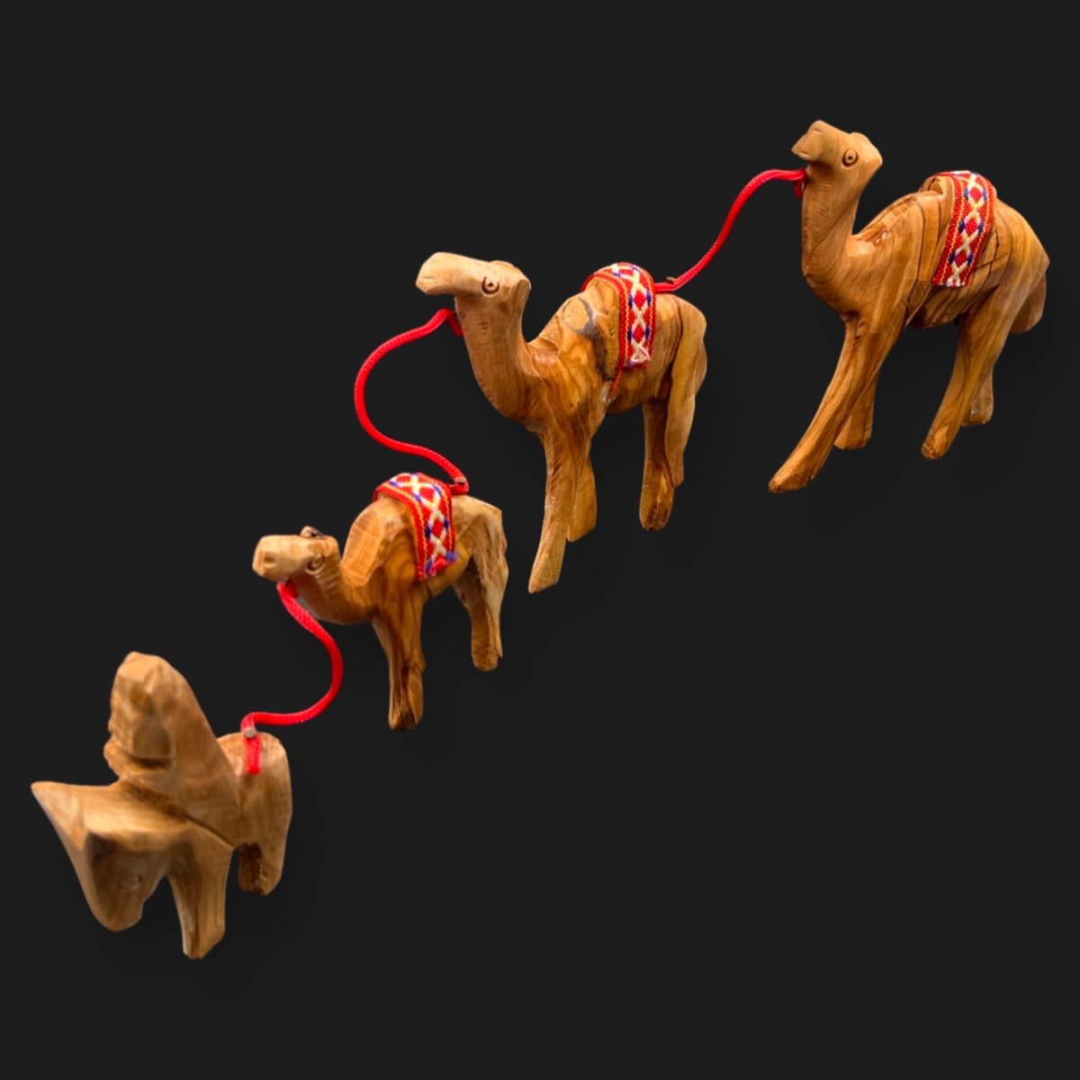 Olive Wood Camels Caravan and Donkey