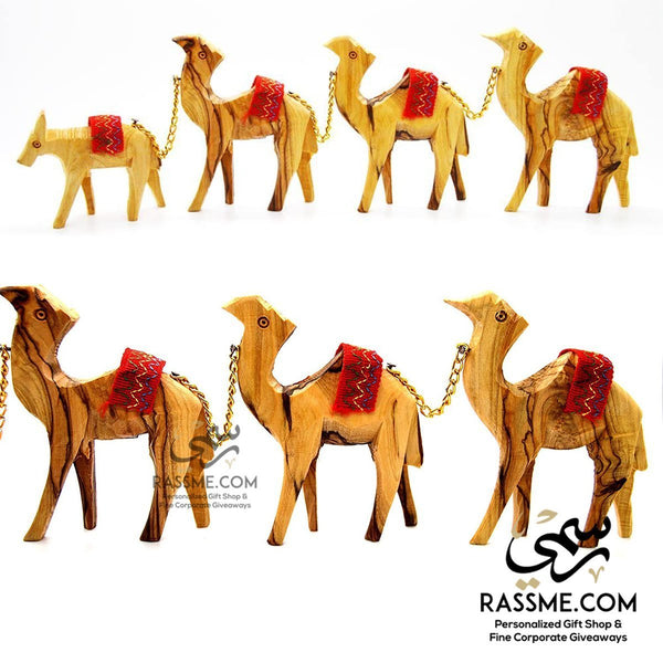 Olive Wood Camels Caravan and Donkey