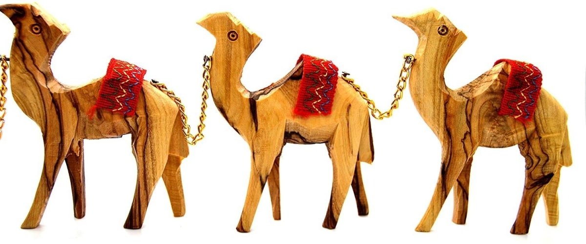 Olive Wood Camels Caravan and Donkey