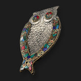 Owl Incense Stick Holder Tray Gemstone Ash Catcher