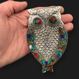 Owl Incense Stick Holder Tray Gemstone Ash Catcher