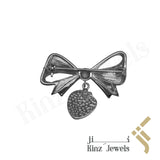 Sterling Silver Pin Brooch Purple Strawberry For Baby