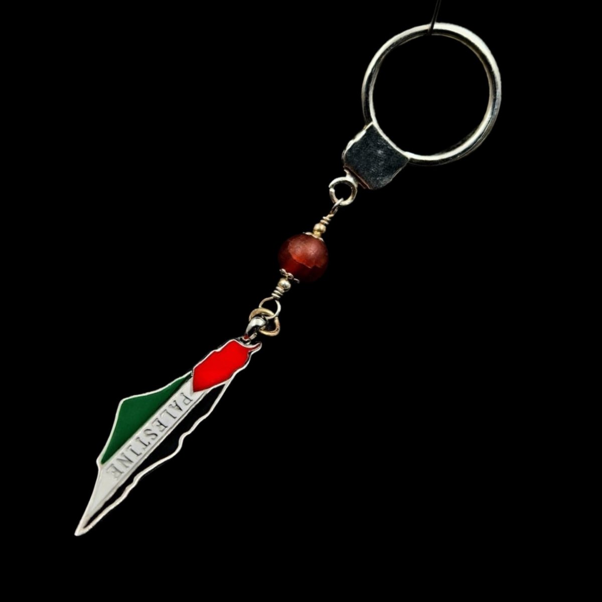 Palestine Map Keychain Pure Silver 925 - ميداليا فضة