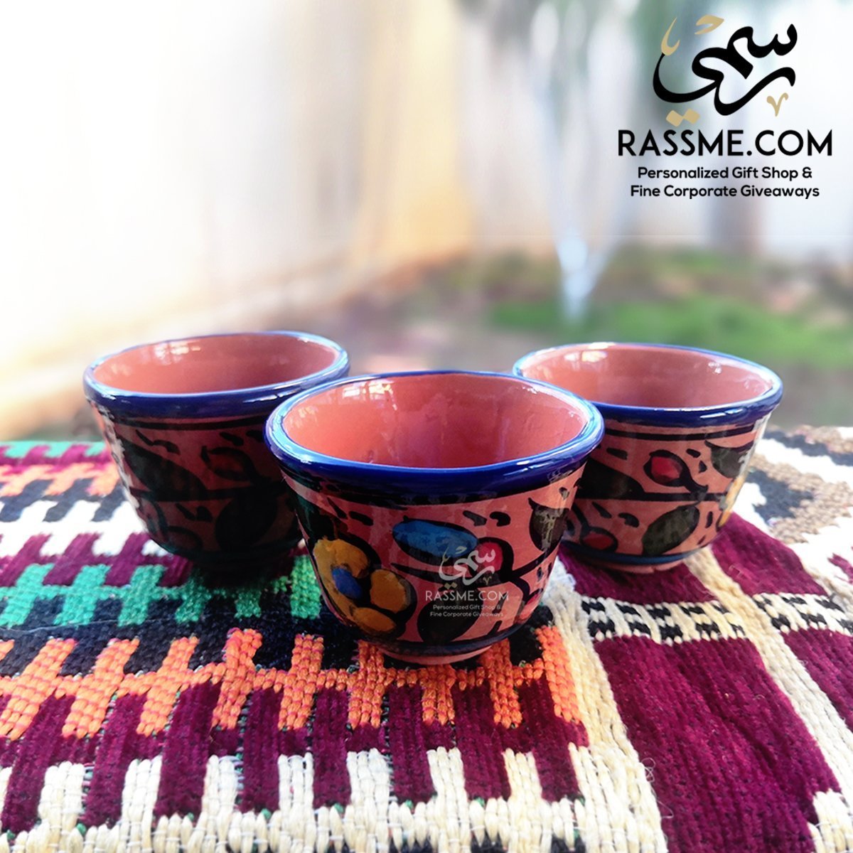 Palestinian Arabian Coffee Cups Pottery