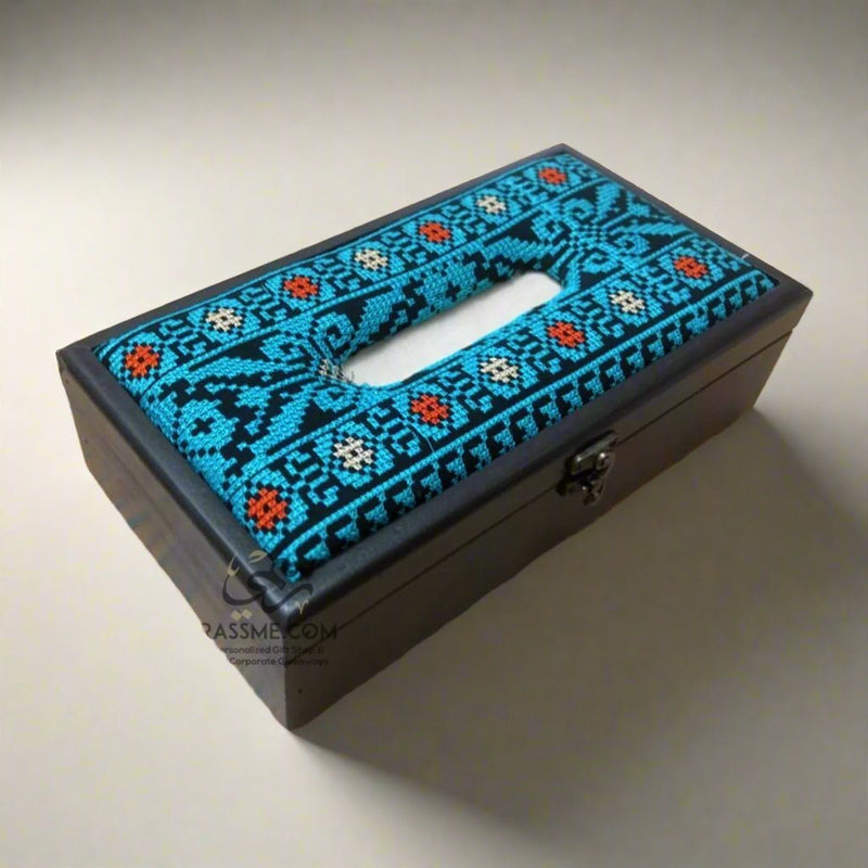 Palestinian embroidery tissue box cover