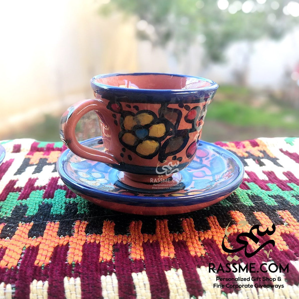 Palestinian Turkish Coffee Cups Pottery