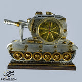 Panzer Wooden Base Clock And Temperature