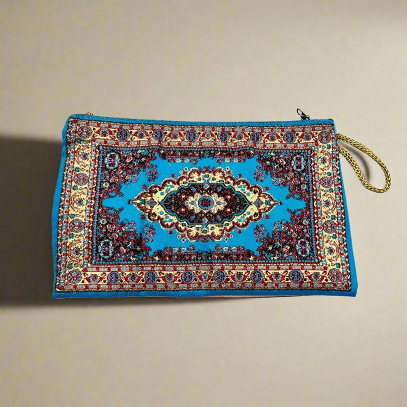 Peach Slim Zipper Purse, Arabian style Moroccan Bag